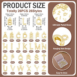 26шт 26 стиля латунные подвески&nbsp;KK-TA0003-34