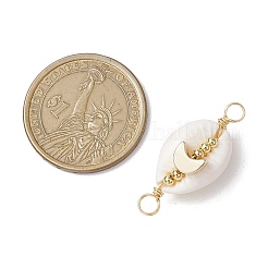 Подвески-соединители в форме ракушки из натуральной медной проволоки в форме ракушки каури&nbsp;PALLOY-JF02939-01