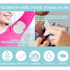 40 шт. нетканые подушечки для защиты шеи от пота AJEW-CA0003-15