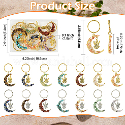 7 шт. брелок из натуральных и синтетических драгоценных камней&nbsp;KEYC-FS00044-02