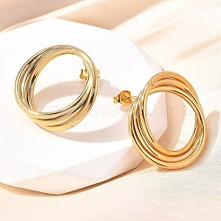 201 серьги-гвоздики из нержавеющей стали EJEW-Q026-01G