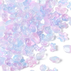 120 шт. 8 вида прозрачных стеклянных бусин-спрей&nbsp;GLAA-FS0002-26