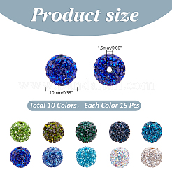 150 шт. 10 цвета проложить бусины для дискотечного шара RB-AR0001-27