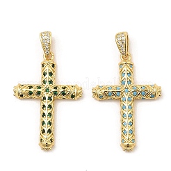 Латунные микро проложить кубического циркония подвески KK-E051-01G