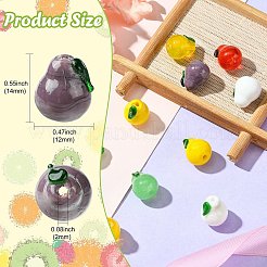 12шт 6 цвета бусины лэмпворк ручной работы&nbsp;LAMP-CJ0002-13