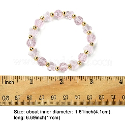 Женские эластичные браслеты бабочки и граненых круглых стеклянных бусин&nbsp;BJEW-FS00002