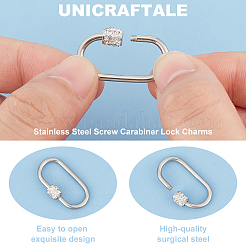 4 шт. подвески-замки с винтовым карабином из нержавеющей стали 304 STAS-UN0060-16