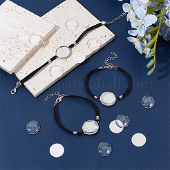 Наборы для самостоятельного изготовления браслетов из искусственной замши и алюминиевой заготовки с термопереносом DIY-DR0002-38