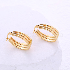 Тройные серьги-кольца в форме буквы U из нержавеющей стали WT3801