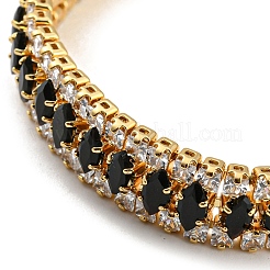 Браслет из латуни с конским глазом и стойкой&nbsp;BJEW-Q771-07G