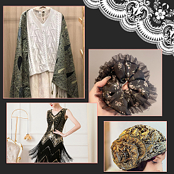 1 шт. полиэстеровая 3D цветочная вышитая кружевная ткань с волнистым краем OCOR-BC0005-50