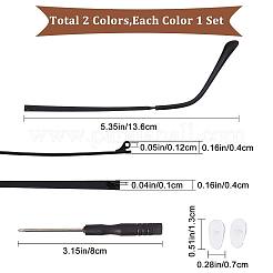 4шт. 2-цветная литая дужка для очков FIND-GF0004-29