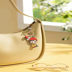 4 шт. 2-х цветные разъемные брелоки из нержавеющей стали 304&nbsp;STAS-LP0001-35A