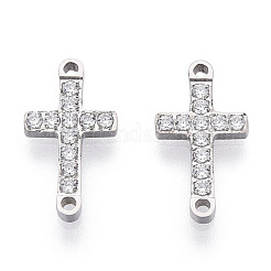 Шармы-подвески из хирургической нержавеющей стали 316 с прозрачным кубическим цирконием&nbsp;STAS-ZX042-22S