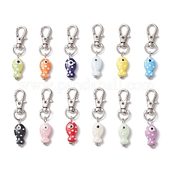 12 шт. подвеска в виде рыбы из фарфора ручной работы&nbsp;HJEW-JM03262