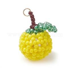 Подвески из стеклянных бусин оранжевого цвета&nbsp;PALLOY-MZ01134