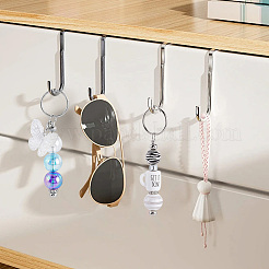 10 шт. застежки для брелока из железного прута с бусинами&nbsp;AJEW-SC0003-89P