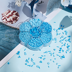 105 г набор из двух видов матовых непрозрачных стеклянных бусин SEED-GO0001-11C