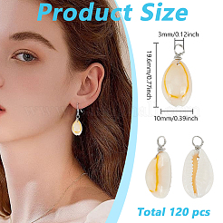 120 шт. подвески из натуральной ракушки каури PALLOY-ME00018