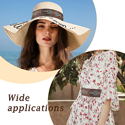 6.25 ярд винтажной жаккардовой полиэстеровой ленты с цветочным узором&nbsp;OCOR-HS0001-11B