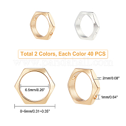 80шт 2 цвета латунные рамки для бусин&nbsp;KK-PH0001-05