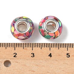 Прозрачные европейские бусины-рондель из смолы RESI-S023-33