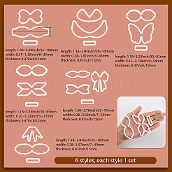 6 набор 6-х видов пластиковых глиняных прессованных форм AJEW-SC0004-09A