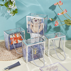 Складные прозрачные упаковочные коробки из ПВХ с горячим тиснением&nbsp;CON-WH0123-24B-01