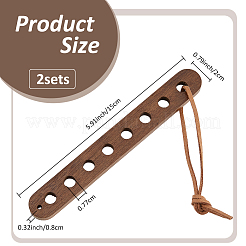 2 шт. 30 см плоский замшевый шнур WCOR-FH0001-01