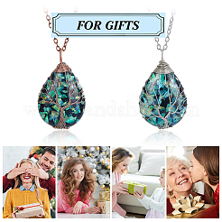 4шт. 2-х цветный комплект из подвесок-капель&nbsp;NJEW-BC0001-04