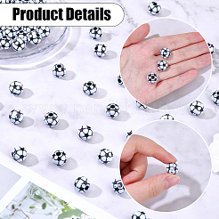 100 шт. Непрозрачные акриловые бусины&nbsp;MACR-SC0002-47