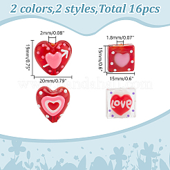 16шт 4 стиля подвески ручной работы лэмпворк LAMP-AR0001-36