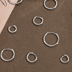 5 пара латунных серег-колец 5 стилей EJEW-BBC0001-90