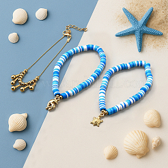 2 сумка 2 цвета богемный сплав и железо слеза дельфин черепаха подвеска на щиколотки&nbsp;AJEW-HY0002-67