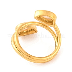 Ионное покрытие (ip) лист 304 нержавеющая сталь открытые манжеты кольца для пальцев RJEW-S414-37B-G