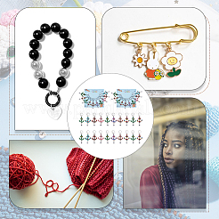 Подвесные маркеры петель с замком из сплава эмали HJEW-AB00144