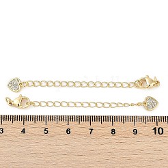 Латунные микро-паве кубические цирконии заканчиваются цепочками KK-U043-03G