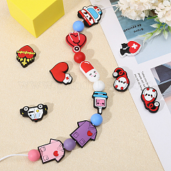 12 шт. 12 стиля медицинских тематических пищевых экологически чистых силиконовых фокусных бусин SIL-CA0003-32