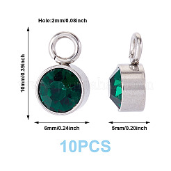 10 шт. подвески со стеклянными стразами&nbsp;STAS-TA0003-26I