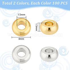 200шт 2 цвета латунные дистанционные бусины&nbsp;KK-PH0006-56A