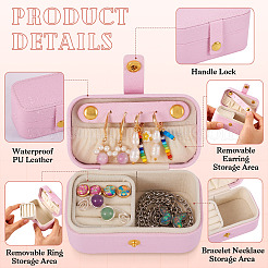 1 шт. шкатулка для украшений из искусственной кожи&nbsp;LBOX-TA0001-01B