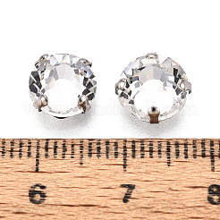 Плоская круглая вышивка стразами KK-N282-01D-P