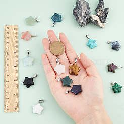 30 шт. 15 цвета подвески с драгоценными камнями&nbsp;G-SC0001-38