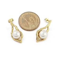 Серьги-гвоздики из нержавеющей стали 304 с ионным покрытием (IP) EJEW-A119-02G