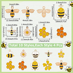 40шт 10 стиля подвески из сплава с эмалью&nbsp;ENAM-SC0004-70