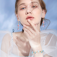 60 шт. двухцветные непрозрачные стеклянные бусины&nbsp;EGLA-PH0001-19