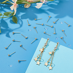 80 шт. латунные серьги-гвоздики KK-UN0002-75B