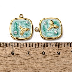 Подвески из нержавеющей стали 304 с эмалью STAS-P406-25A-G