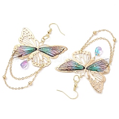 Серьги-подвески из стекла&nbsp;EJEW-TA00590-01