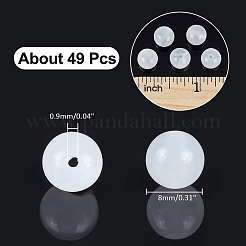 1 нить бусины из натурального селенита&nbsp;G-CA0001-78C